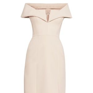 bcbg marquis off-the-shoulder dress